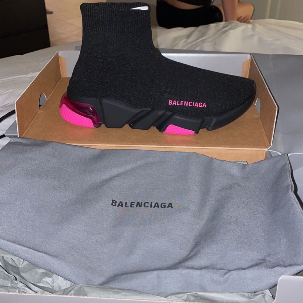 Balenciaga speed sneaker 2.0 pink black size 9